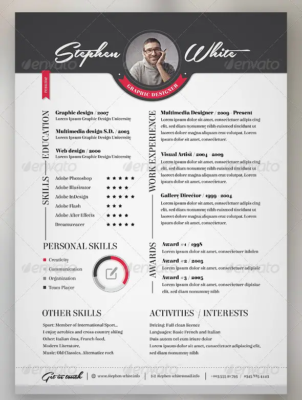 3-Piece Resume CV Set
