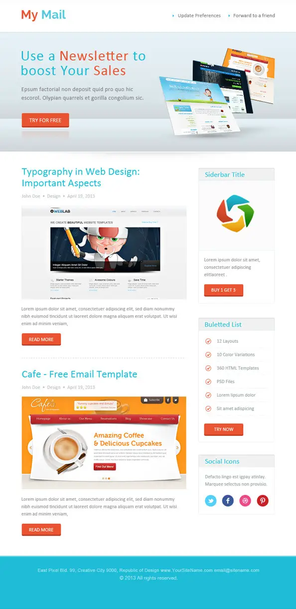 Free Html Email Template Generator Best Design Idea