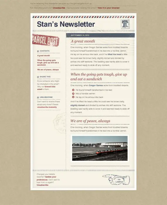 Airmail Email Newsletter Template