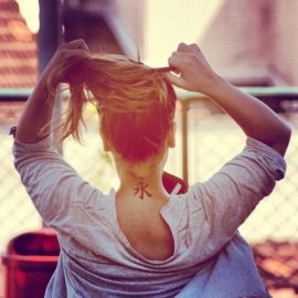 Simple And Beautiful Back of Neck Tattoos Designs