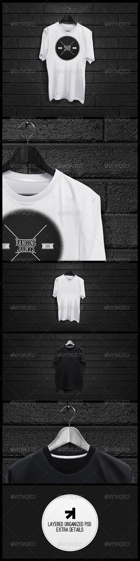 Black White T-Shirt Mockup