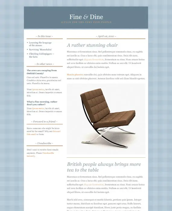 Classic Email Newsletter Template