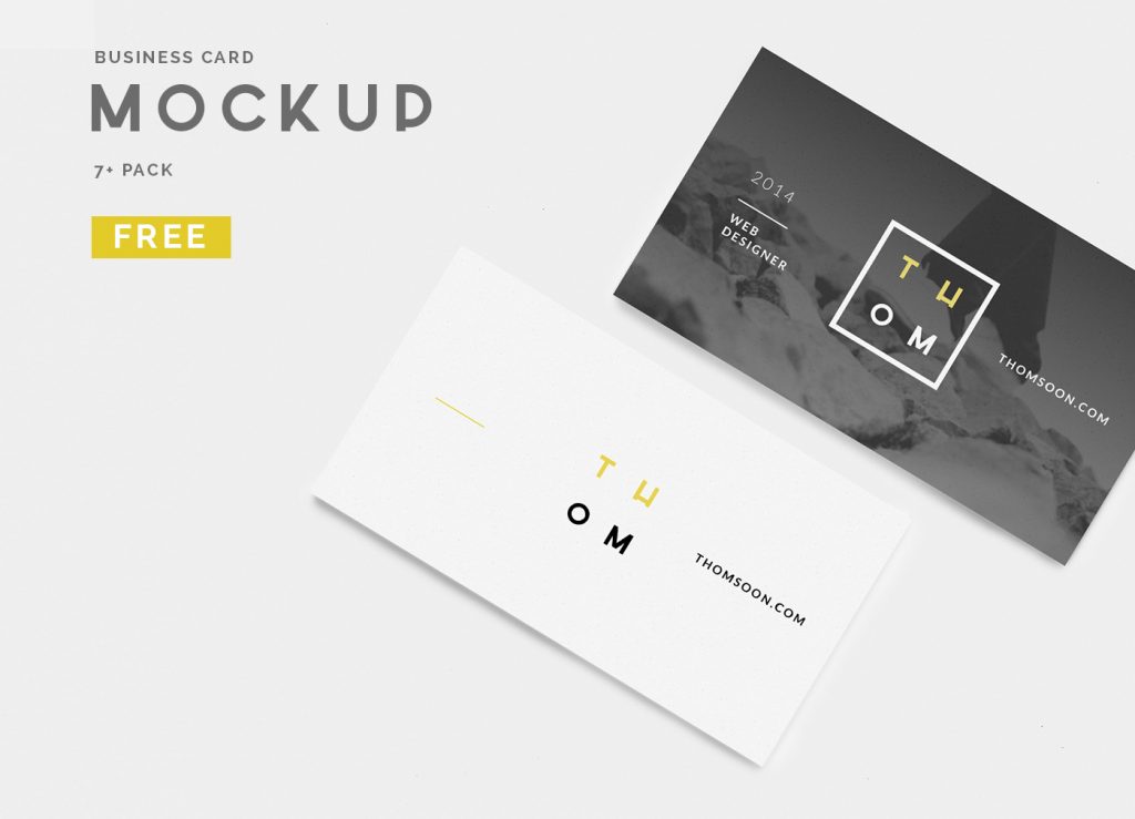 Clean Business Card Mockup PSD - 7 Mockups