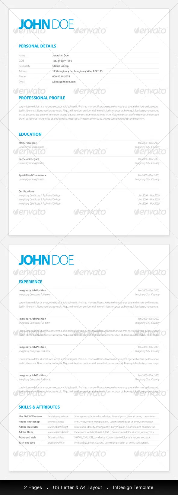 Clean Elegant Resume PSD