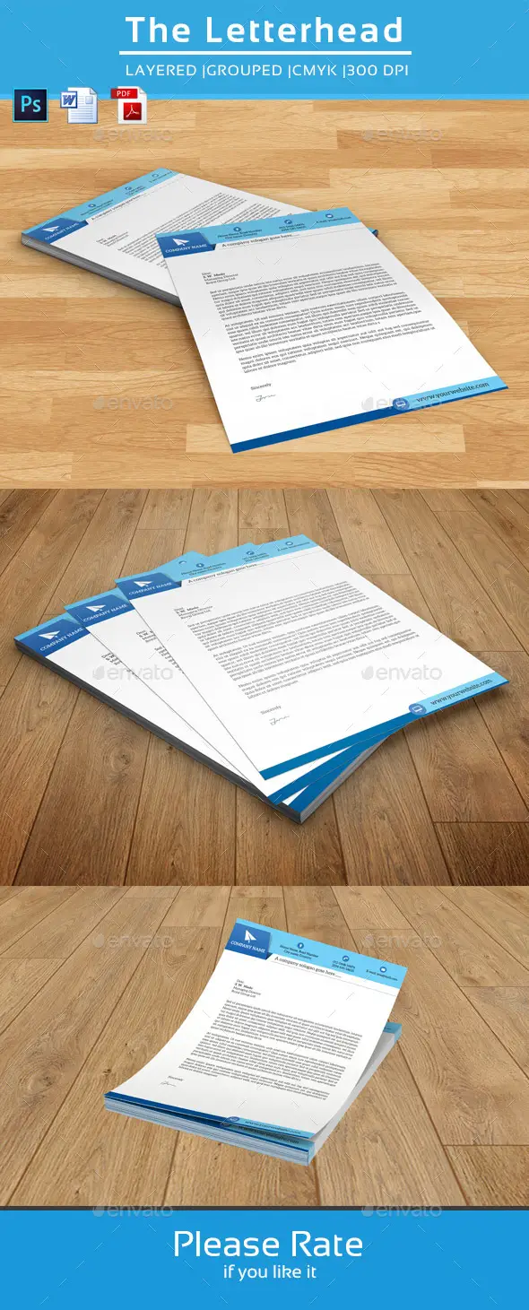 Clean Letterhead Template-V01