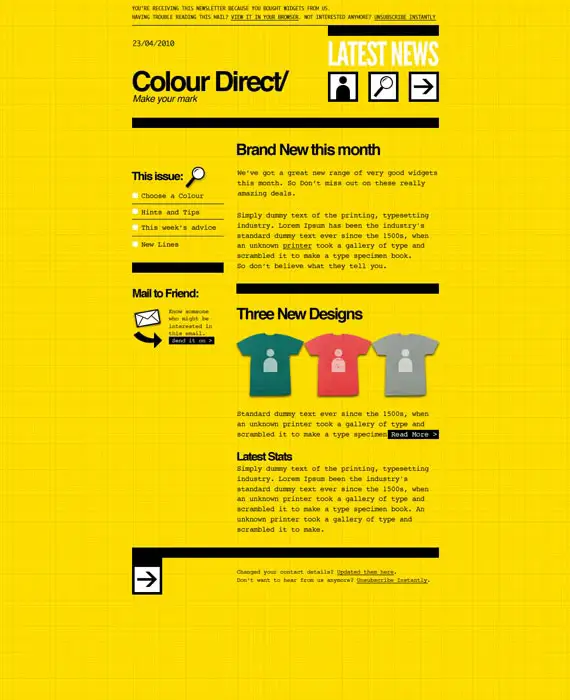 Colour Direct Email Newsletter Template