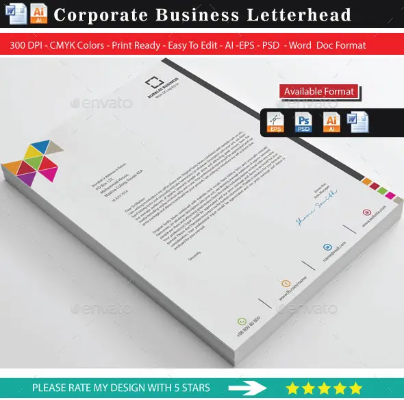 Colourful Business Letterhead 2