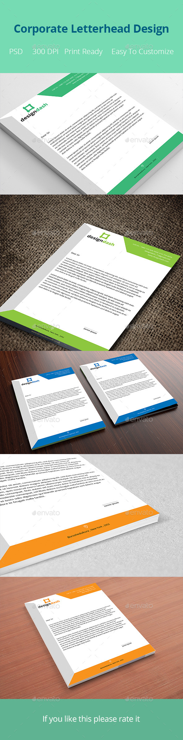 Corporate Letterhead Design Template