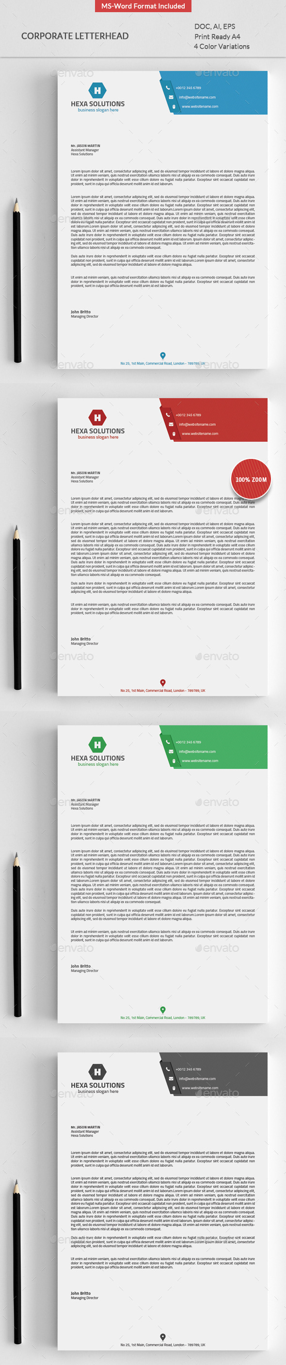 Corporate Letterhead Template