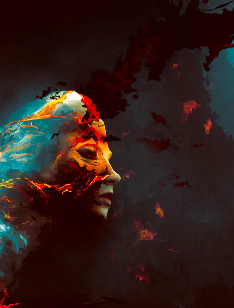 Create Colorful Fiery Portrait in Photoshop