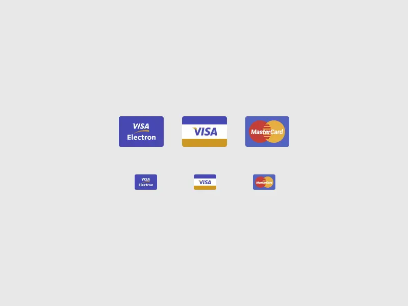 Credit Card Icons PSD Free