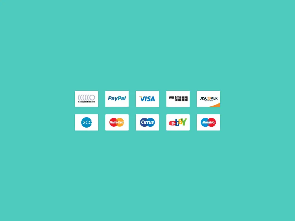 Credit Card Icons Vector and PSD