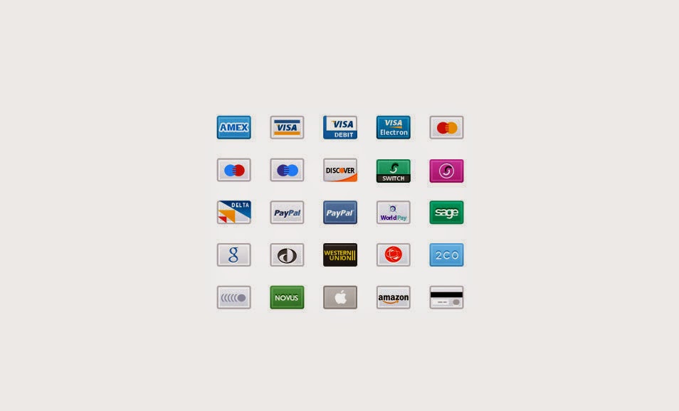 Credit Card Web Icons PNG