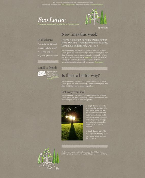 Eco Email Newsletter Template