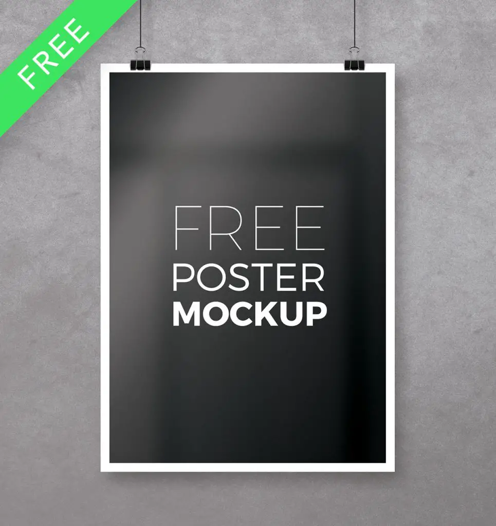 Free A4 Poster Mockup PSD