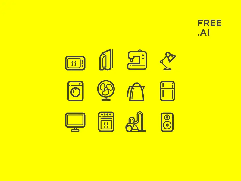 Free Appliances Icons AI Download