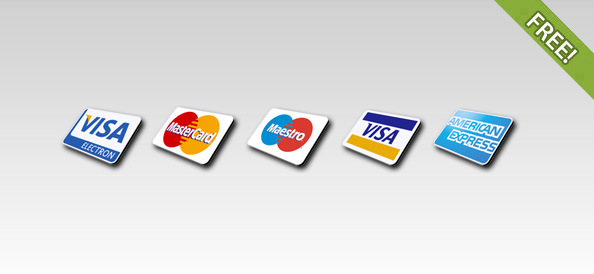 Free Credit Card Icons PSD