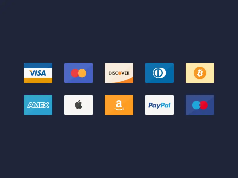 Free Credit Cards Icons PSD