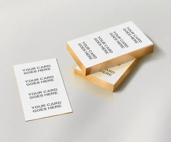 Free Gold Edge Letterpress Business Card Mockup PSD