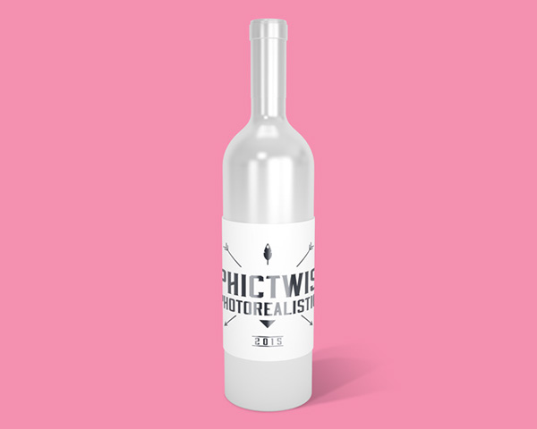 Free Wine Bottle Mockup