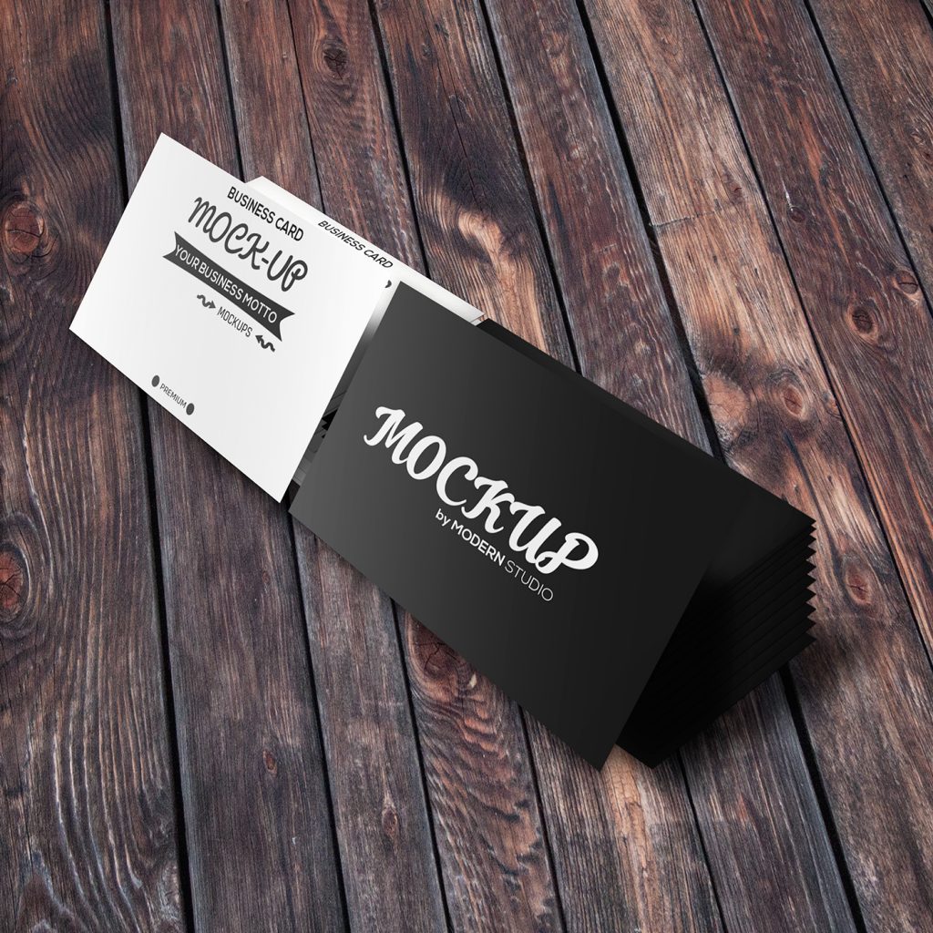 Freebie Business Card 2 Stacks Mockup
