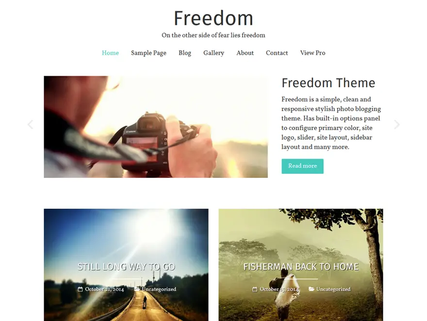 Freedom WordPress Photography Theme