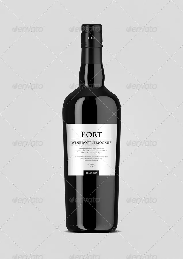 High Detailed Wine Bottle Mockup