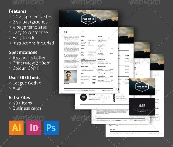 Job Resume Template PSD