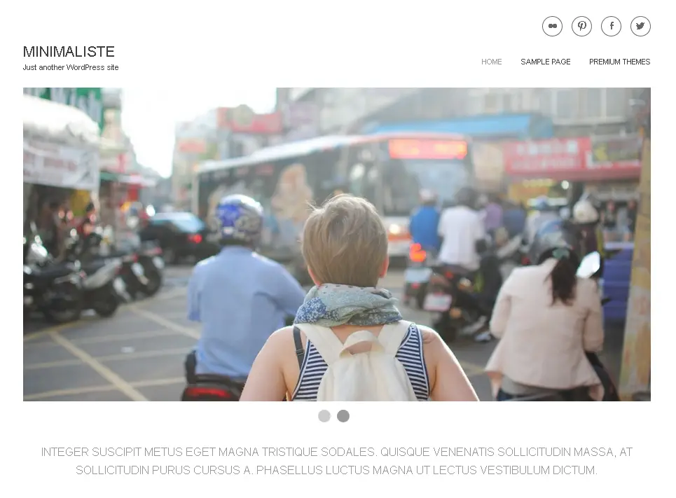 Minimaliste WordPress Photography Theme