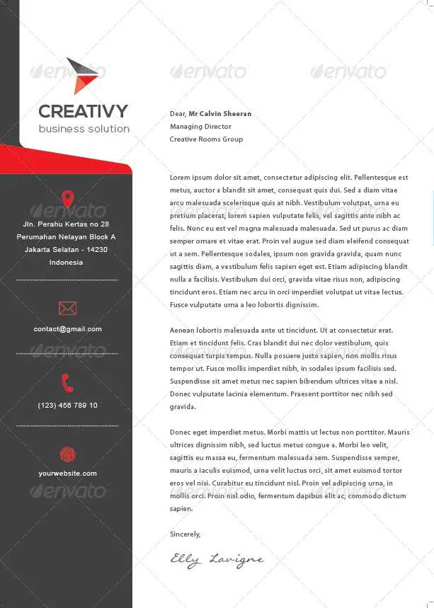 Modern Corporate Letterhead Template