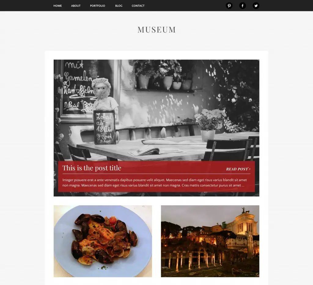 Museum WordPress Photography Theme