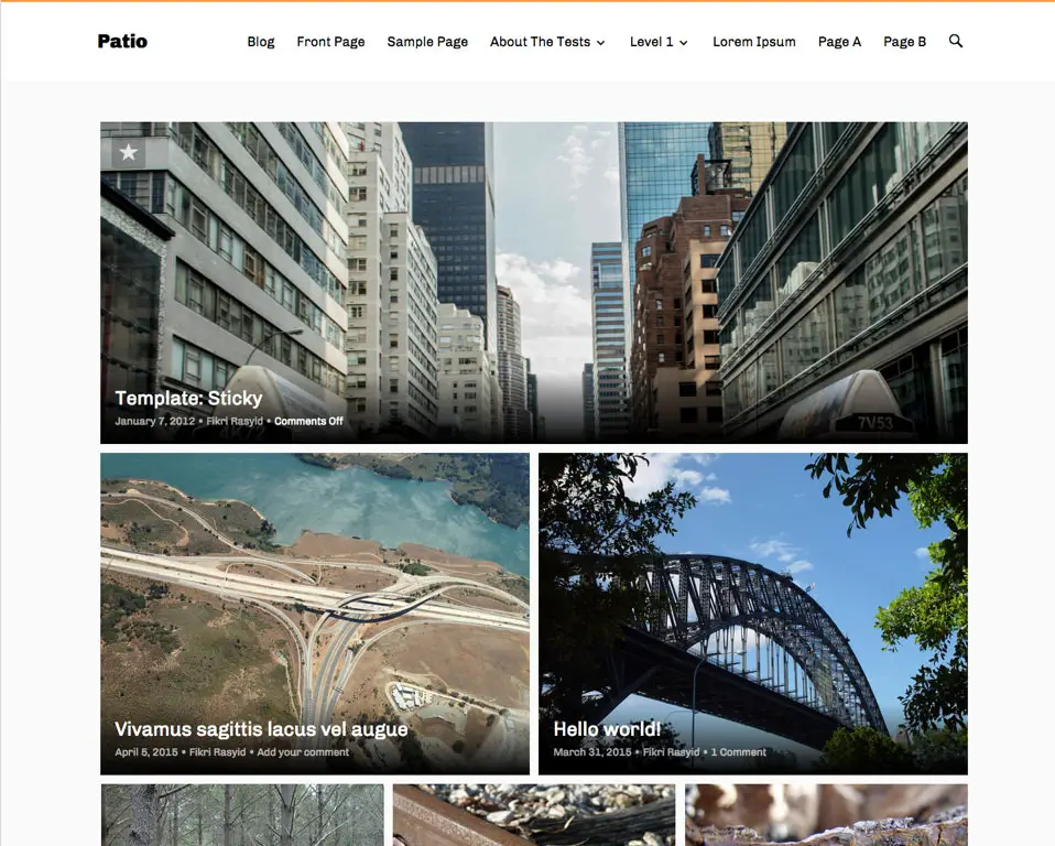 Patio WordPress Photography Theme