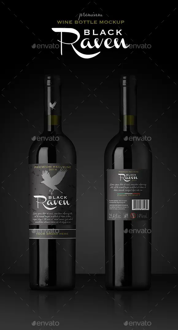 Premium Red Wine Mockup