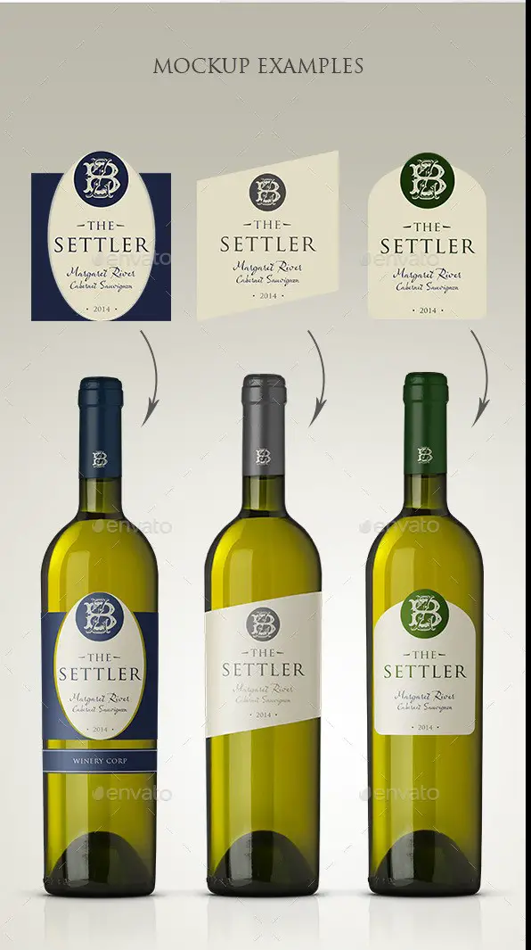 Premium White Wine Mockup