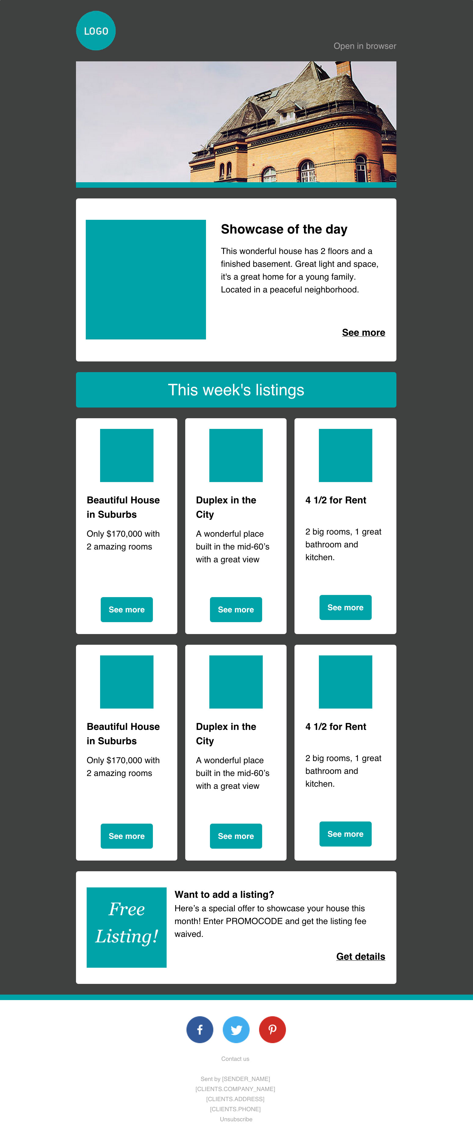 Real Estate Email Newsletter Template