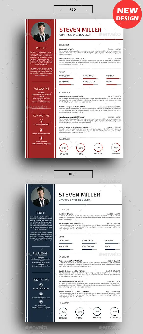 Resume Template PSD