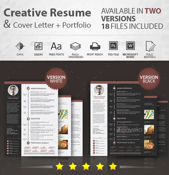 Resume Template PSD