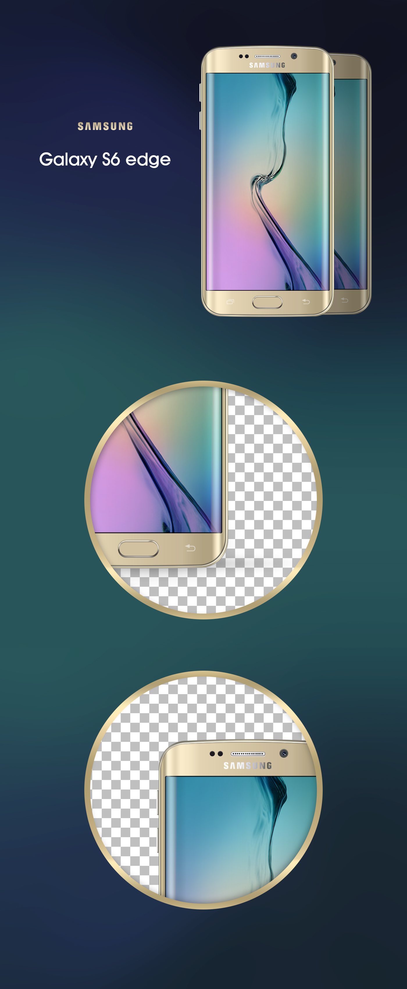 Samsung Galaxy Edge S6 Edge Mockup PSD