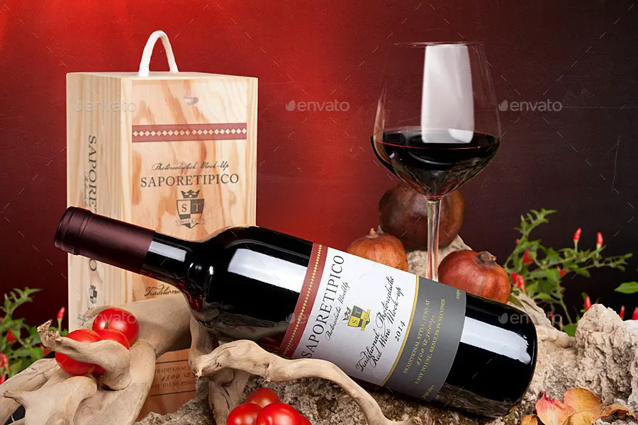 Sapore Tipico - Red Wine Branding Mockups