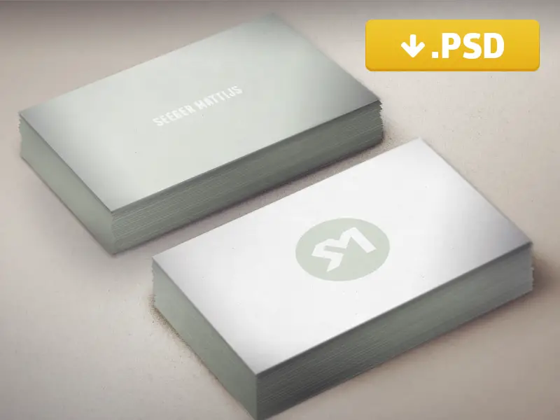 Simple Business Card Mockup PSD