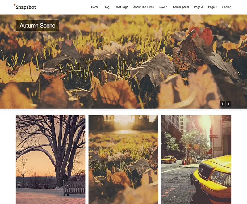 Snapshot WordPress Photography Theme