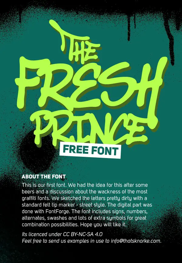 The Fresh Prince Free Font