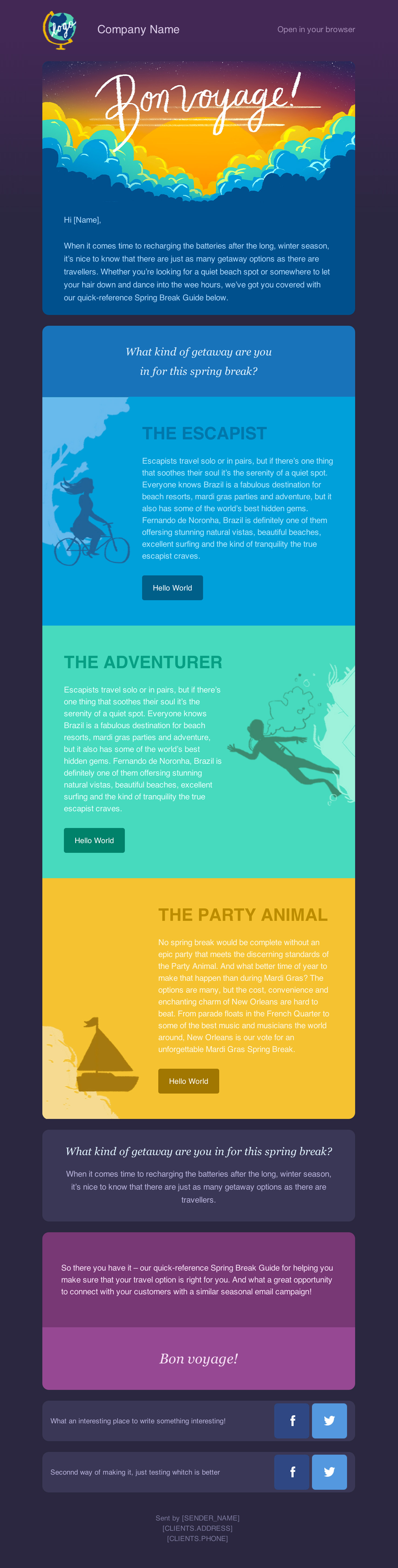 Travel Email Newsletter Template