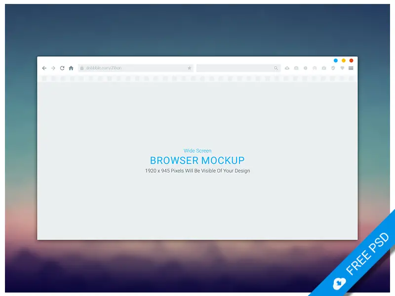 Wide Screen Browser Mockup