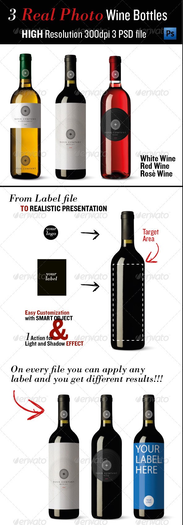 Wine Bottle Mock Up