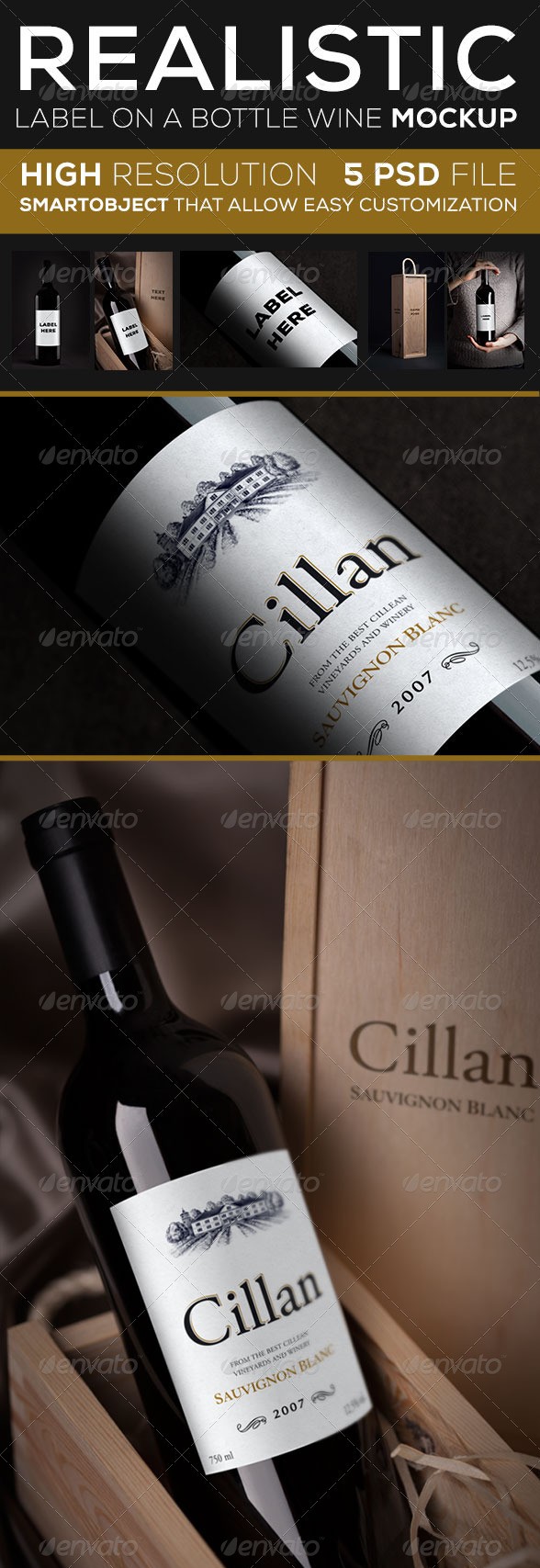 Wine Bottle Mock up