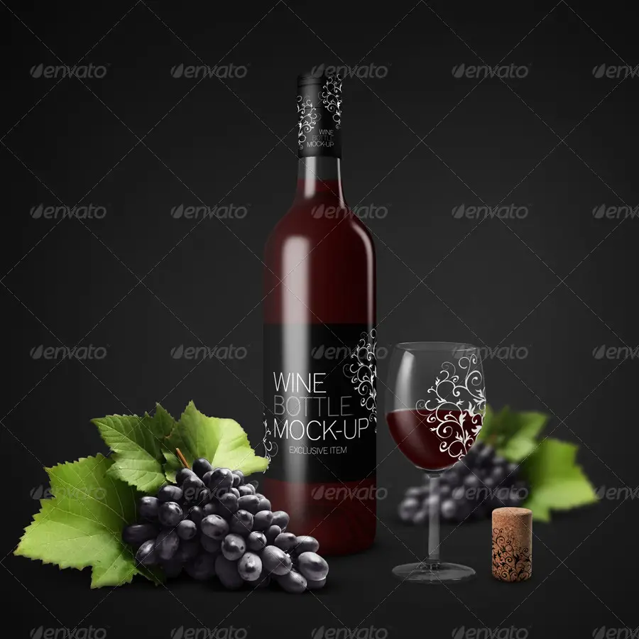 Wine Bottle Mockup