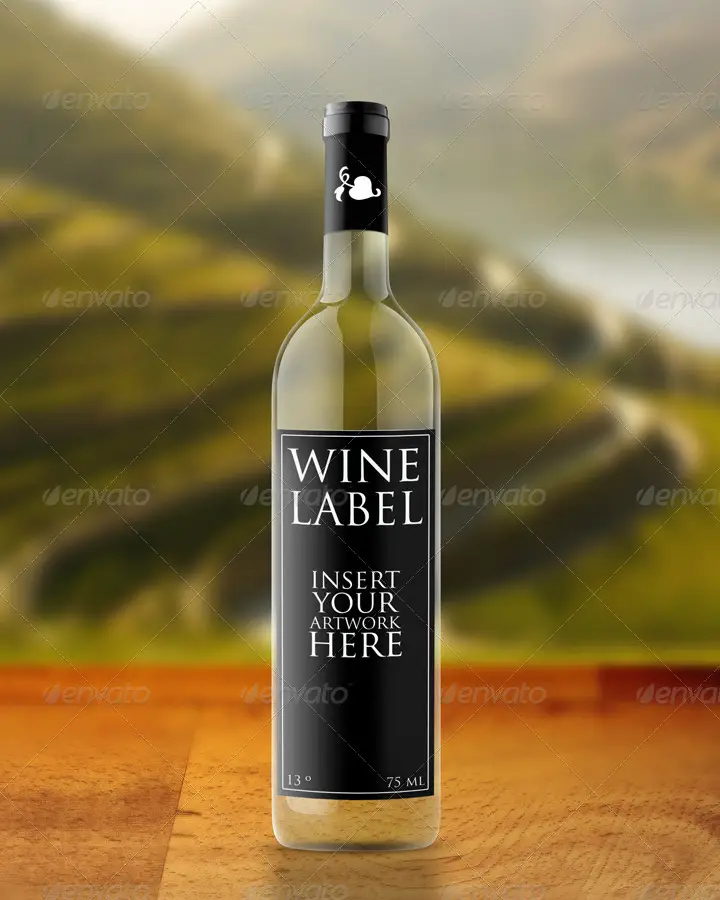 Wine Bottle Mockup