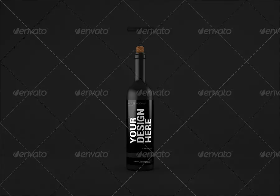 Wine Bottles Mockup