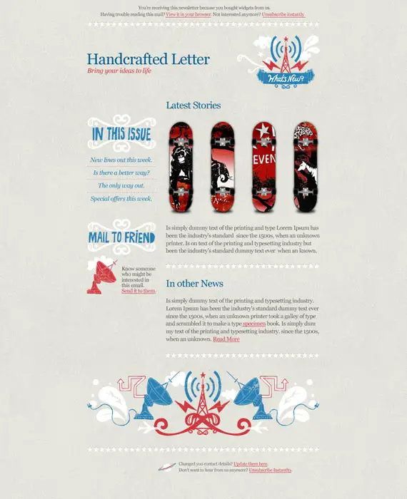 Worn Email Newsletter Template